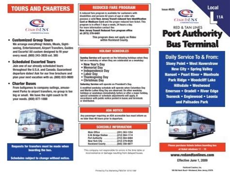 11a bus schedule rockland coaches